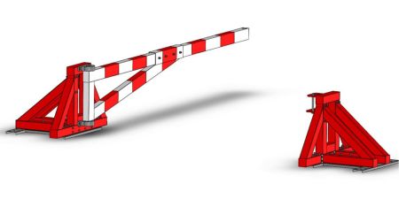 Противотаранный ручной шлагбаум Фантом F4B-R, 4 м