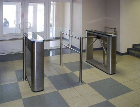 Турникет-трипод тумбовый PERCo-TTD-03.2S из нержавеющей стали (с планками)