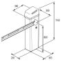 Шлагбаум автоматический FAAC B614/5 дюралайт, с прямоугольной стрелой 4.8 м