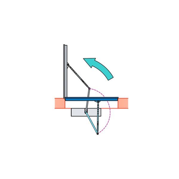 Шарнирный рычаг Came 818XA-0071 для приводов FLUO-SW3, для открывания створки наружу