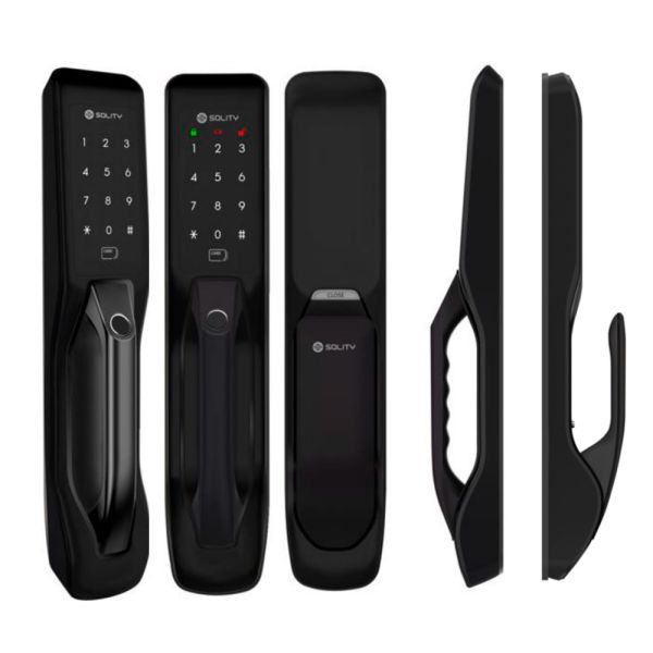 Электронный замок биометрический Solity GP-3000BK Black по отпечатку пальца, трехригельный