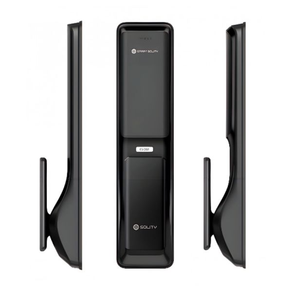 Электронный замок биометрический Face ID Solity GP-6000BAK Black, распознавание по лицу, двухригельный
