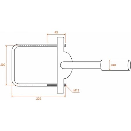 Приставной кронштейн Wolta К1П-0,3-0,35-1-0,12x0,6-С для консольного светильника
