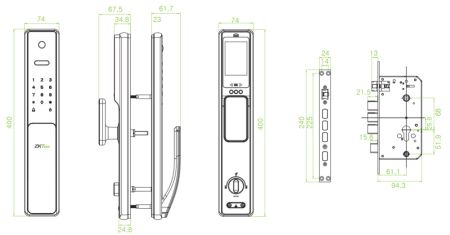 Мультибиометрический замок ZKTeco HBL400 c распознаванием лиц и Wi-Fi