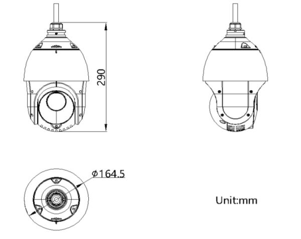 Скоростная уличная поворотная PTZ IP-видеокамера 4Мп HikVision DS-2DE4425IW-DE(T5)