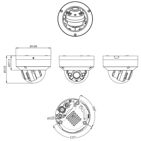 IP-видеокамера 5Мп RVi-2NCD5369 (2.7-13.5) RU с варифокальным объективом