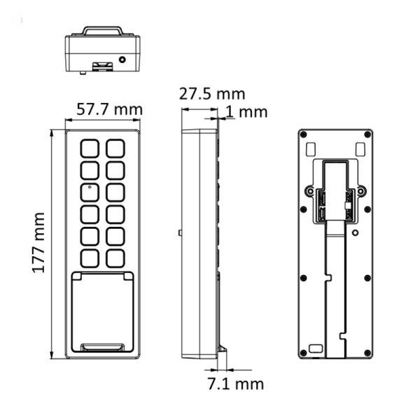 Биометрический терминал HikVision DS-K1T805EBFWX со считывателями отпечатков пальцев, карт EM, Wi-Fi и Bluetooth