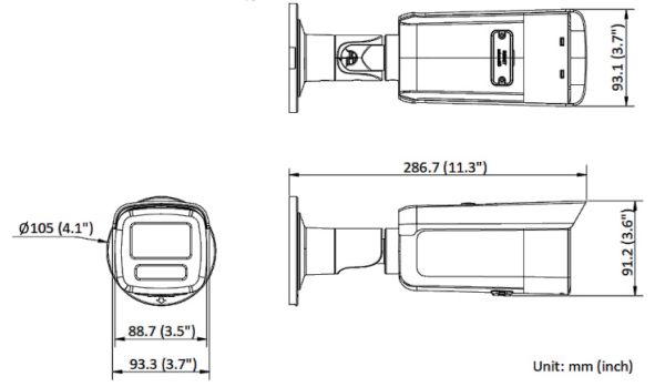Уличная IP-камера ColorVu 8Мп Hikvision DS-2CD2T87G2H-LI (2.8 мм) с гибридной подсветкой до 60 м