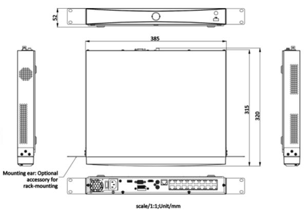 Видеорегистратор PoE 16-канальный iFlow F-NR-216EX/2