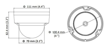Уличная купольная IP-камера 2Мп HiWatch DS-I252 (4 мм)