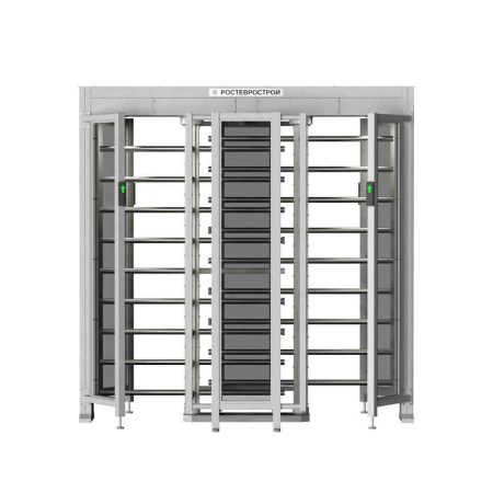 Турникет полноростовой двухпроходной Ростов-Дон ПР2С/4М2 с ограждением из закаленного стекла