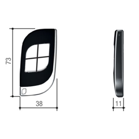 Брелок-передатчик Came TTS44RKS 4-х канальный 433,92 МГц с динамическим кодом (806TS-0250)