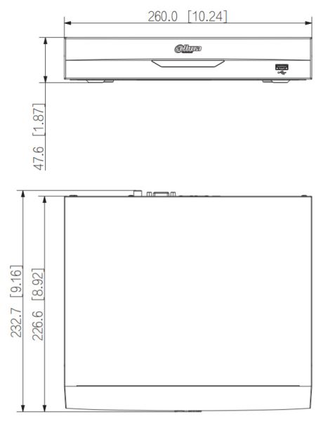IP-видеорегистратор 4-канальный 4K Compact 1U 4PoE WizSense Dahua DHI-NVR2104HS-P-I