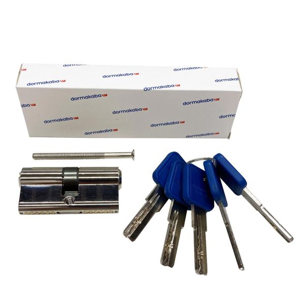 Евроцилиндр dormakaba CBR-2 PRO, ключ-ключ, никель, 5 ключей