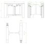 Турникет распашной ZKTeco SBTL500 без считывателей (со створками)