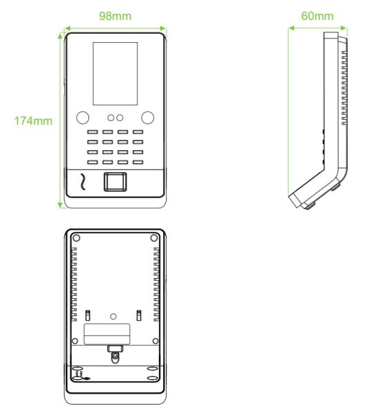 Биометрический терминал учёта рабочего времени ZKTeco MultiBio 600 [EM] [Wi-Fi] по лицу, отпечатку и карте EM-Marine