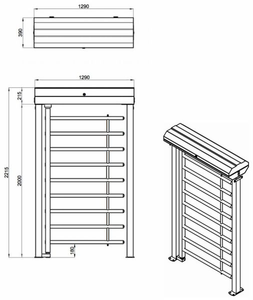 Калитка полноростовая моторизованная Came Guardian Gate PSSGSА