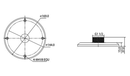 Адаптер для настенного кронштейна RVi-BA
