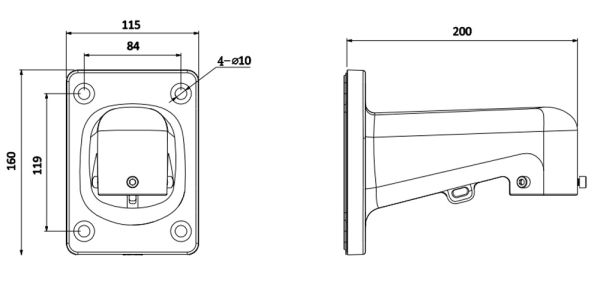 Кронштейн для видеокамер Dahua DH-PFB305W, настенный