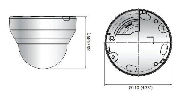 Мультиформатная купольная 2Мп видеокамера Wisenet HCD-6020R (4мм)