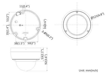 Антивандальная IP-камера 4Мп HikVision DS-2CD2143G0-IU (2.8 мм) с микрофоном