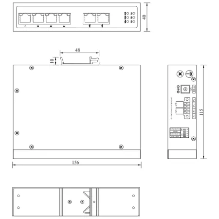 PoE-коммутатор RVi-1NSI4FP-2F неуправляемый сетевой PoE-коммутатор RVi-1NSI4FP-2F неуправляемый сетевой