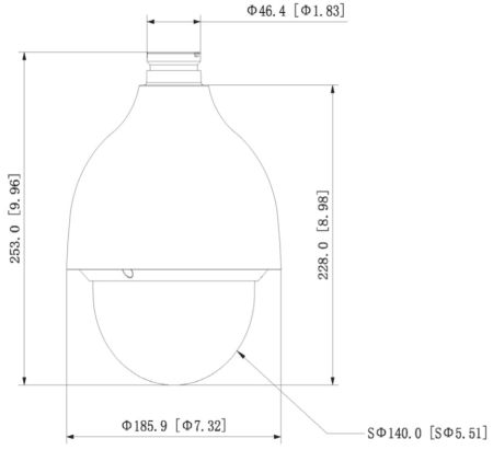Скоростная PTZ видеокамера 2Мп Dahua DH-SD50232XA-HNR с оптическим 32x увеличением и ИИ