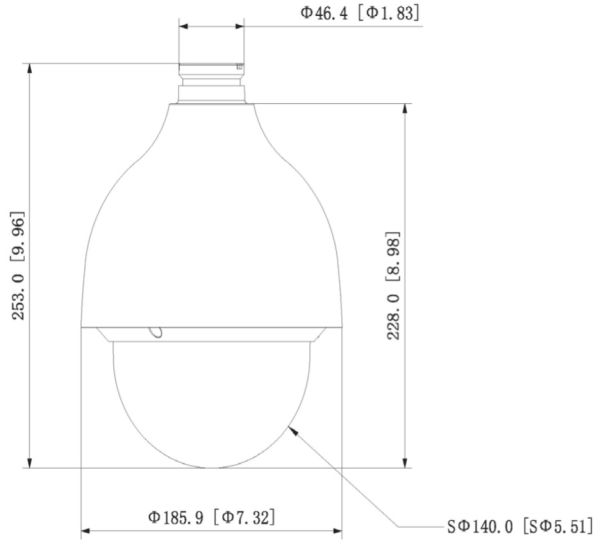 Скоростная PTZ видеокамера 2Мп Dahua DH-SD50232XA-HNR с оптическим 32x увеличением и ИИ
