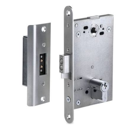 Врезной электромеханический замок PERCo LB85.4 с контактным устройством, нормально открытый Врезной электромеханический замок PERCo LB85.4 с контактным устройством, нормально открытый