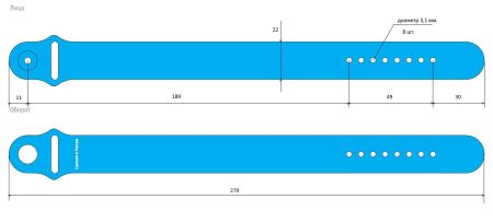 Силиконовый RFID-браслет Mifare ID 64byte, nUID 4byte