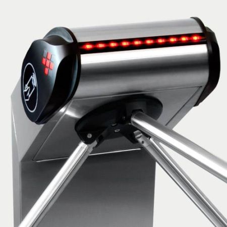 Электронная проходная PERCo-KT08.3A из нержавеющей стали, с автоматическими планками Антипаника