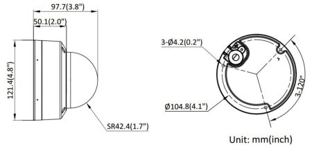 Антивандальная IP-камера 4Мп HiWatch DS-I452M(B) (4 мм) с микрофоном