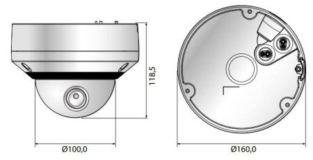 Антивандальная сетевая IP-видеокамера 2Мп Wisenet XNV-6080 (2.8-12мм)