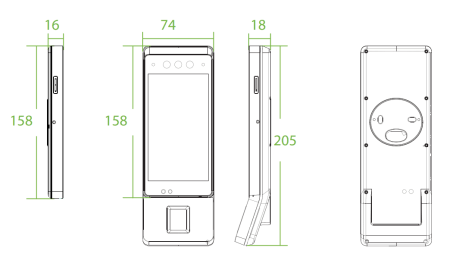 Биометрический терминал учета рабочего времени ZKTeco Horus E1-RFID (ID)