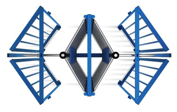 Турникет полноростовой двухпроходной PERCo-RTD-20.1S уличный с электроприводом