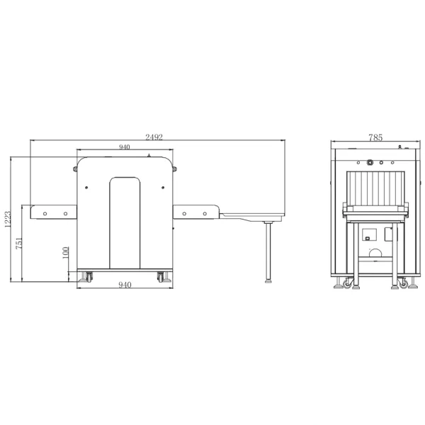 Рентгеновский интроскоп ZKTeco ZKX5030A для сканирования ручной клади