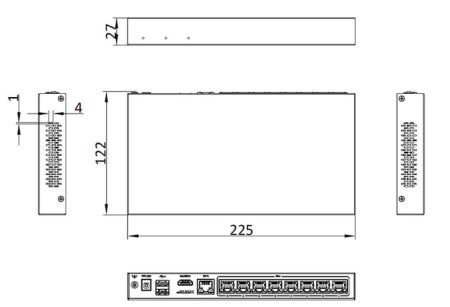 8-ми канальный IP-регистратор HiWatch DS-N208EP (1TB) c 8-ю PoE интерфейсами и накопителем eSSD