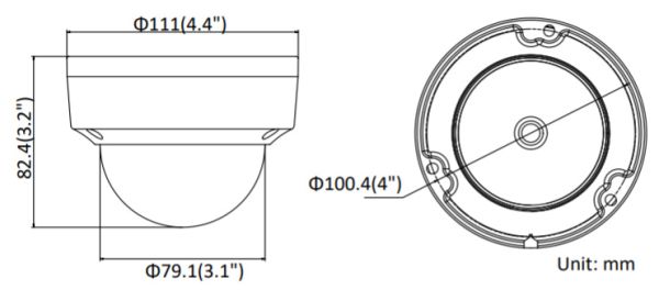 Антивандальная IP-видеокамера 6Мп HikVision DS-2CD2163G0-IS (4 мм) EXIR-подсветкой до 30м