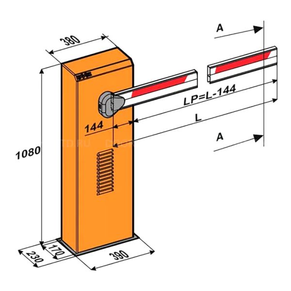 Тумба шлагбаума автоматического FAAC 620 LH для стрел до 5 метров
