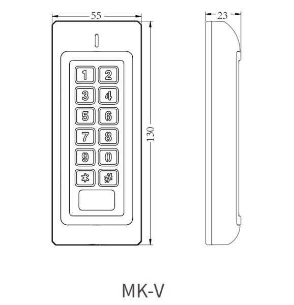 Автономный терминал доступа ZKTeco MK-V (MF)