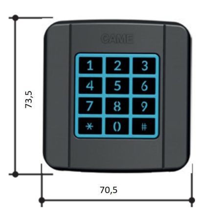 Клавиатура кодонаборная Came SELT1NDG, накладная, с синей подсветкой (806SL-0150) Клавиатура кодонаборная Came SELT1NDG, накладная, с синей подсветкой (806SL-0150)