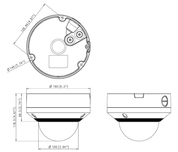 Антивандальная сетевая IP-видеокамера 2Мп Wisenet XNV-L6080R (3.2-10 мм) с ИК подсветкой 30 м