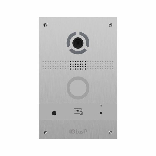 Вызывная видеопанель BAS-IP AV-08FB Silver с распознаванием лиц