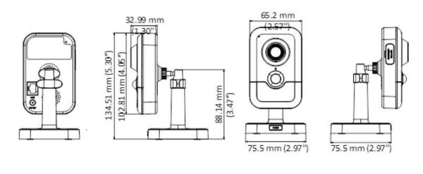 Компактная IP-видеокамера 4Мп HikVision DS-2CD2443G0-I (2.8 мм) с EXIR-подсветкой