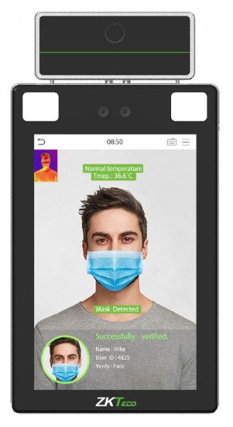 Терминал распознавания лиц ZKTeco ProFaceX [CH/TI] [ID/WIFI] с функцией измерения температуры тела