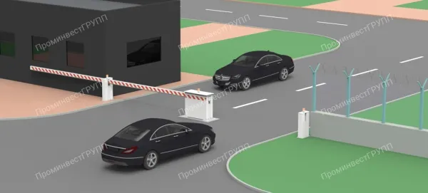 Противотаранный шлагбаум ВПШ-L, выдвижной, автоматический, 20 тонн