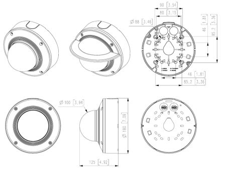 Антивандальная сетевая IP-видеокамера 4K 8Мп Wisenet XNV-9083R (4.4-9.3 мм)