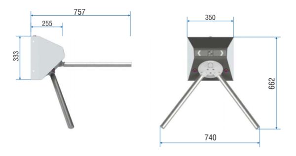 Навесной турникет-трипод Carddex STL-02 (без планок)