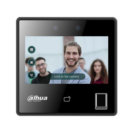 Биометрический терминал доступа AI Dahua DHI-ASI3214A-W с распознаванием лиц, отпечатков и Mifare карт