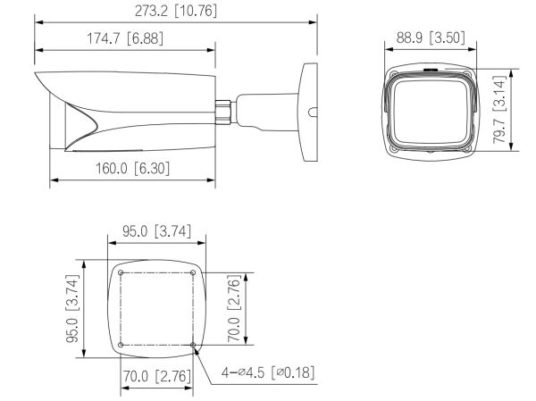 Цилиндрическая уличная IP-видеокамера 4Мп Dahua DH-IPC-HFW5442EP-Z4E